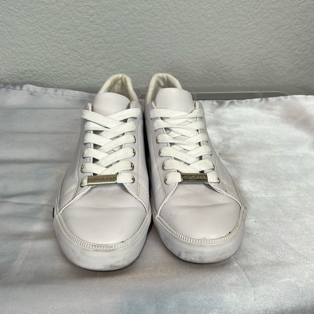 Tommy Hilfiger White Leather Sole Sneakers - Picture 2 of 13